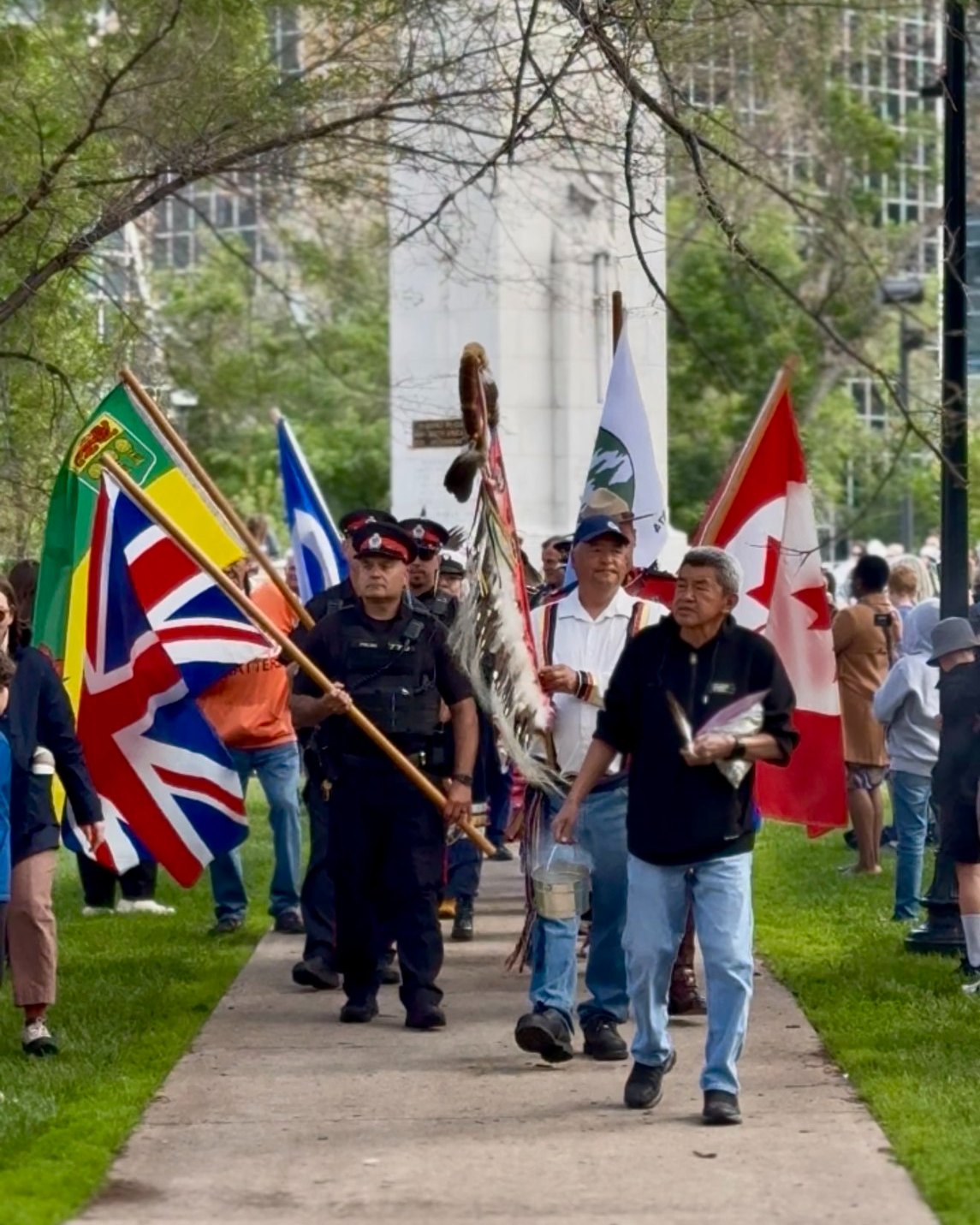 A little cloud couldn’t dim the warmth of National Indigenous People’s Day in the park. 🧡
On Friday, the SCIC team joined community members in Regina to celebrate, listen, learn, and share space together. The park was full of life – stories, laughter, music, connection, and many moments that reminded us how lucky we are to gather on these lands.
#NationalIndigenousPeoplesDay is an important time to honour the histories, cultures, language, knowledge, and leadership of First Nations, Inuit, and Métis Peoples. It is a crucial day for celebration but also reflection on the responsibilities we all share in reconciliation, respect, and building relationships rooted in care.
We are grateful to everyone who helped create such a welcoming and meaningful gathering, and to the community members, Elders, Knowledge Keepers, artists, families, and friends who filled the day with heart.
Our team left feeling grounded and reminded that learning, solidarity, and community are things we carry with us far beyond one day. 🧡
#NIPD2026 #Treaty4 #SaskCIC