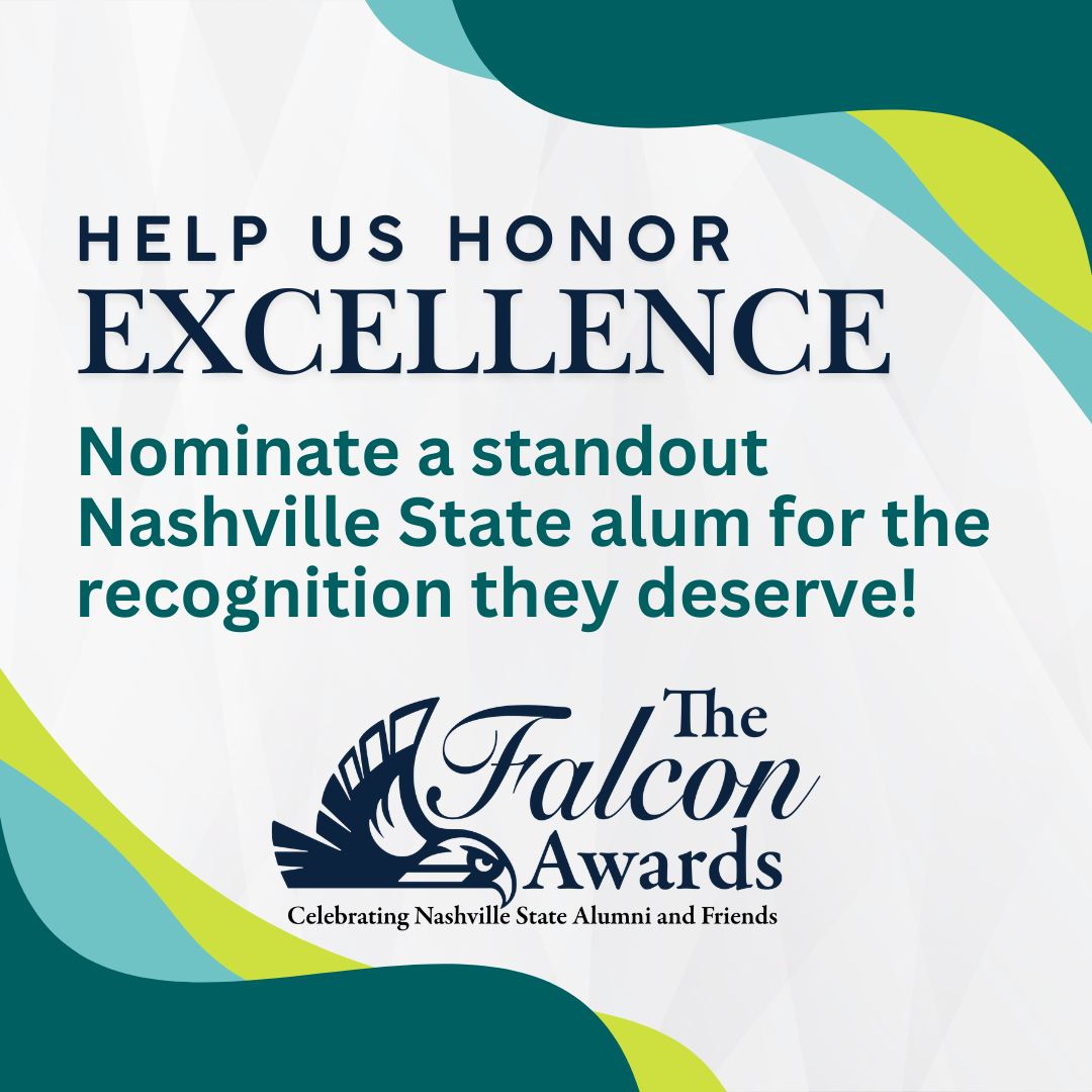We’re celebrating the incredible impact of our Nashville State alumni! 🎓 Nominate someone for Distinguished Alumni or Outstanding Young Alumni today!
It only takes a few minutes, just visit the link in our bio to submit!
#NashvilleState #NSCCFoundation #NashvilleStateAlumni