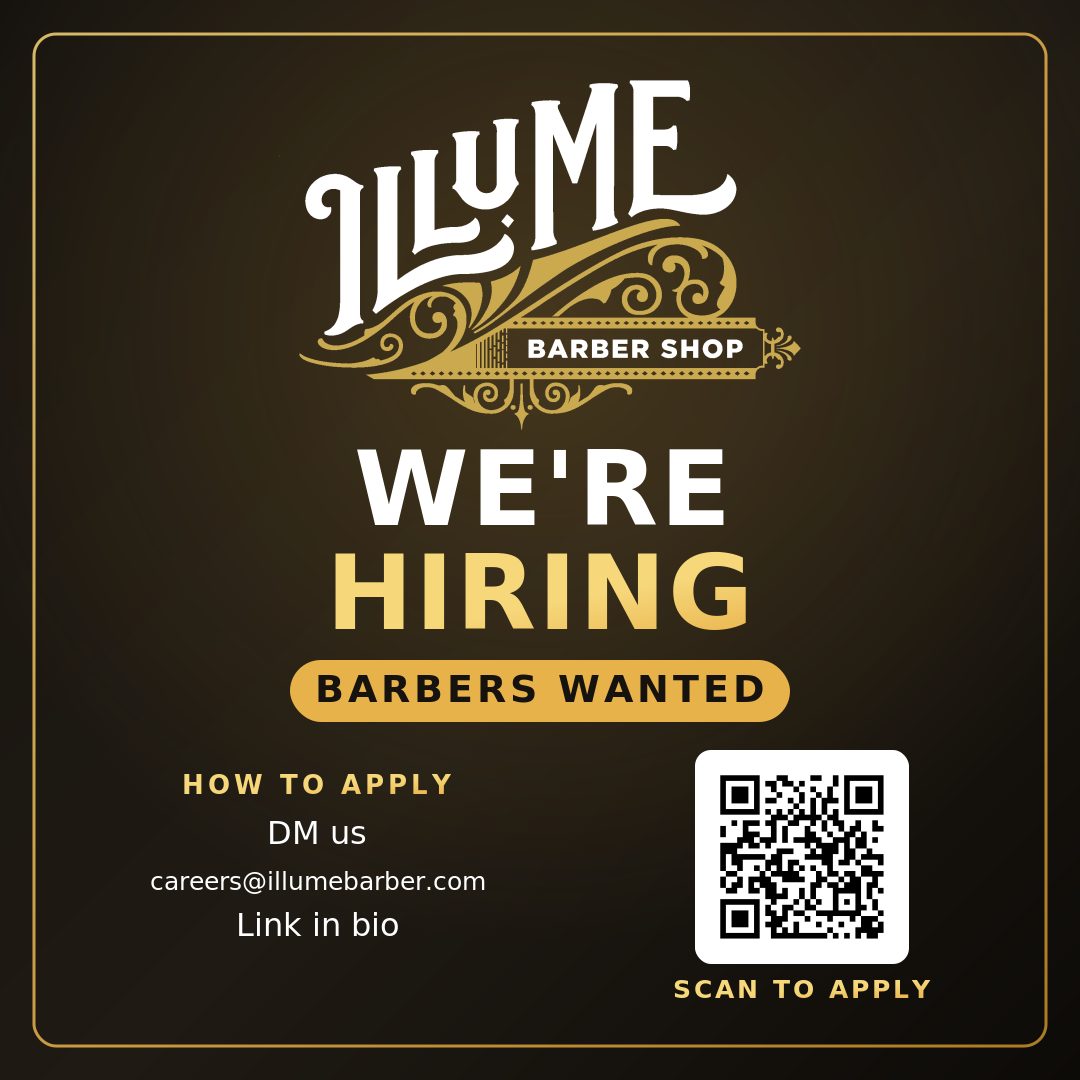 โ๏ธ WE'RE HIRING BARBERS โ๏ธ
Illume is growing โ and we want sharp, passionate barbers to grow with us. ๐
If you live for clean fades, crisp lines, and clients who leave the chair feeling brand newโฆ this is your sign.
What you'll get:
๐ฅ A busy chair and a loyal clientele
๐ฅ A team that hypes each other up
๐ฅ Flexible booth rent
๐ฅ A space built for barbers who take pride in the craft
Who we want:
๐ Licensed barbers (or about to be)
๐ Reliable, professional, good vibes only
๐ Hungry to build a name and a book
Ready to light it up with us? Here's how to apply ๐
๐ฒ DM us right here
๐ฉ Email careers@illumebarbershop.com
๐ Or hit the link in our bio
๐ 2903 S. Walton Blvd, Bentonville, AR 72712
Tag a barber who needs to see this. ๐
#WereHiring #BarberJobs #BarbersWanted #IllumeBarberShop #BarberLife #BentonvilleBarber #NowHiring #FadeGame #BarbershopCulture #JoinOurTeam