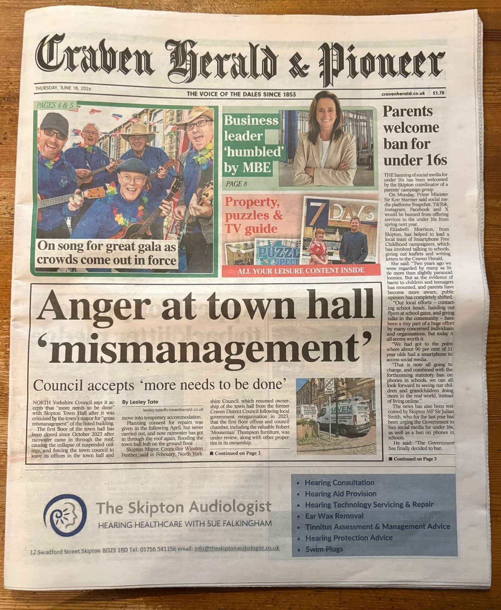We're on the front page! Thanks to everyone who waved and sang along 😊
