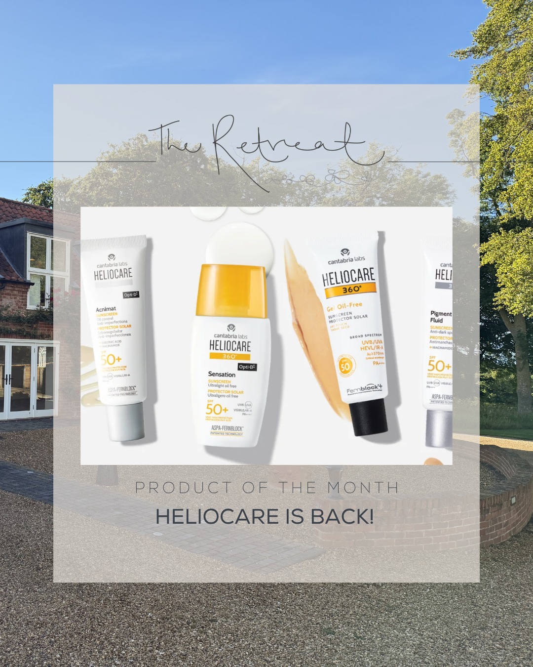 JUNE PRODUCT OF THE MONTH
Heliocare 360° is BACK!
Nothing protects skin like HELIOCARE 360°. The dermatologist proven sun protection range provides very high level, full-spectrum daily protection against UVA, UVB, visible light and infrared-A.
With its unique antioxidant technology Fernblock®+, HELIOCARE 360° is clinically proven to protect beyond typical sunscreen, defending the skin from within and repairing damage caused by daylight. We are big fans here and right now, you can get a FREE beach towel when you buy any two Heliocare products from the salon range, Be quick though - stock is limited!
#TheRetreatBeautySalon #TheRetreatBeautySpa #NorthNorfolkBeautySalon