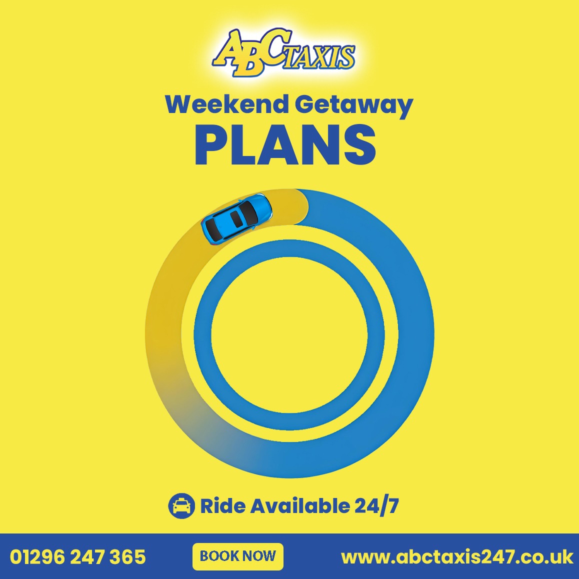 🌍🚖 **Weekend Getaway Plans?**
Whether you're heading to the airport, the train station, a hotel, or visiting family, **ABC Taxis** will get you there comfortably and on time.
🧳 Airport transfers from £50
🚆 Train station pickups and drop offs
🏨 Hotel transfers
👨👩👧👦 Family trips
🕒 24 hour service
🚖 Aylesbury's largest fleet
Start your weekend the easy way.
📲 Book on our app
👉 https://linktr.ee/abctaxis247
📞 01296 247 365
💬 WhatsApp: 07520 634365
**ABC Taxis – Your weekend starts with the journey.**