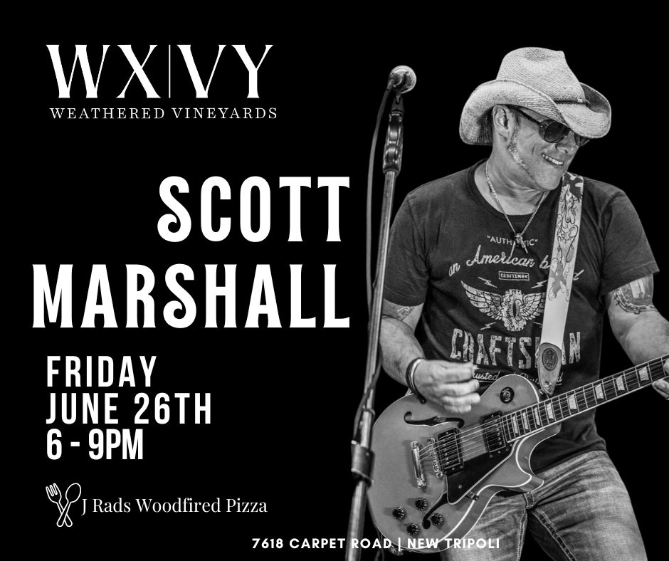 Friday nights are made for music, wine, and good company. This week, Scott Marshall joins us with live music, and J Rads Woodfired Pizza will be onsite with their delicious pizza.
Bring your lawn chairs to settle in, sip something you love, and enjoy the evening.
Happy Hour starts at 5pm and the music at 6pm.
**Please remember that outside alcohol is not permitted on the property. We appreciate your understanding.
#madetosavorwv #weatheredvineyards #pawine