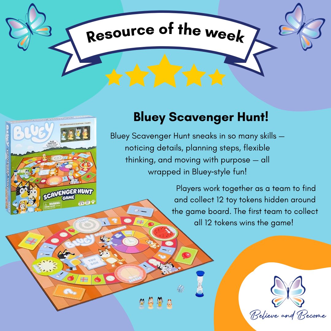 The Resource of the Week is... Bluey Scavenger Hunt!
We love using this game! π¦