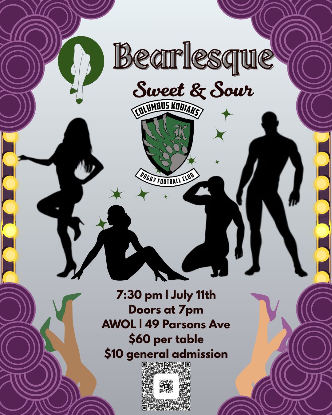 🚨 Tickets are live! 🚨
The Columbus Kodiaks RFC invites you to:
Bearlesque: Sweet & Sour
A night of rugby players you WON'T want to miss!
📅 Saturday July 11th
🕢 7:30 PM
Doors at 7 PM
📍 AWOL
49 Parsons Ave
💲 $10 GA
$60 Tables
🎟️ Don’t wait, buy now: https://square.link/u/GcsAIjaU
📲 QR code available on the flyer!
See these rugby players like never before!🔥
#ColumbusEvents #LiveEntertainment #Burlesque #Kodiaks
