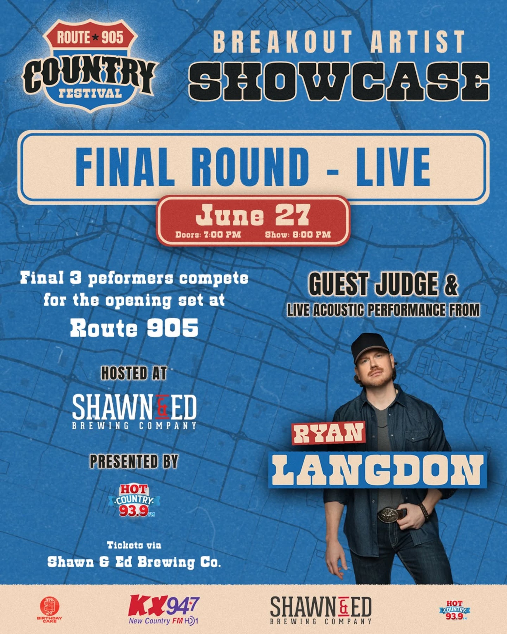 IT ALL COMES DOWN TO THIS 🔥
After weeks of voting, the top 3 artists in the Route 905 Breakout Artist Showcase will take the stage at Shawn & Ed Brewing Co. on Saturday, June 27 for one final performance. At the end of the night, one artist will earn a performance slot at the Route 905 Country Festival 👀
And now it gets even better…
🎟️ GIVEAWAY TIME 🎟️
We’re giving away 2 tickets to the Route 905 Final Showcase
To enter:
👉 Follow @lagershed
👉 Like this post
👉 Comment who you’d bring with you
(Optional: share to your story and tag us for a bonus entry)
⏰ Winner will be drawn and contacted this Friday, June 26 at 10 AM. CONTEST IS CLOSED!