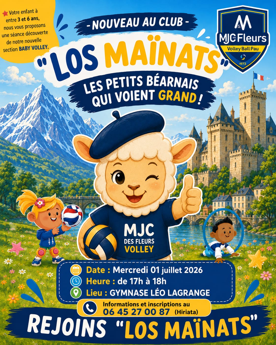 📣 Venez essayer MERCREDI 01 JUILLET
⚠ Inscriptions nécessaire au préalable