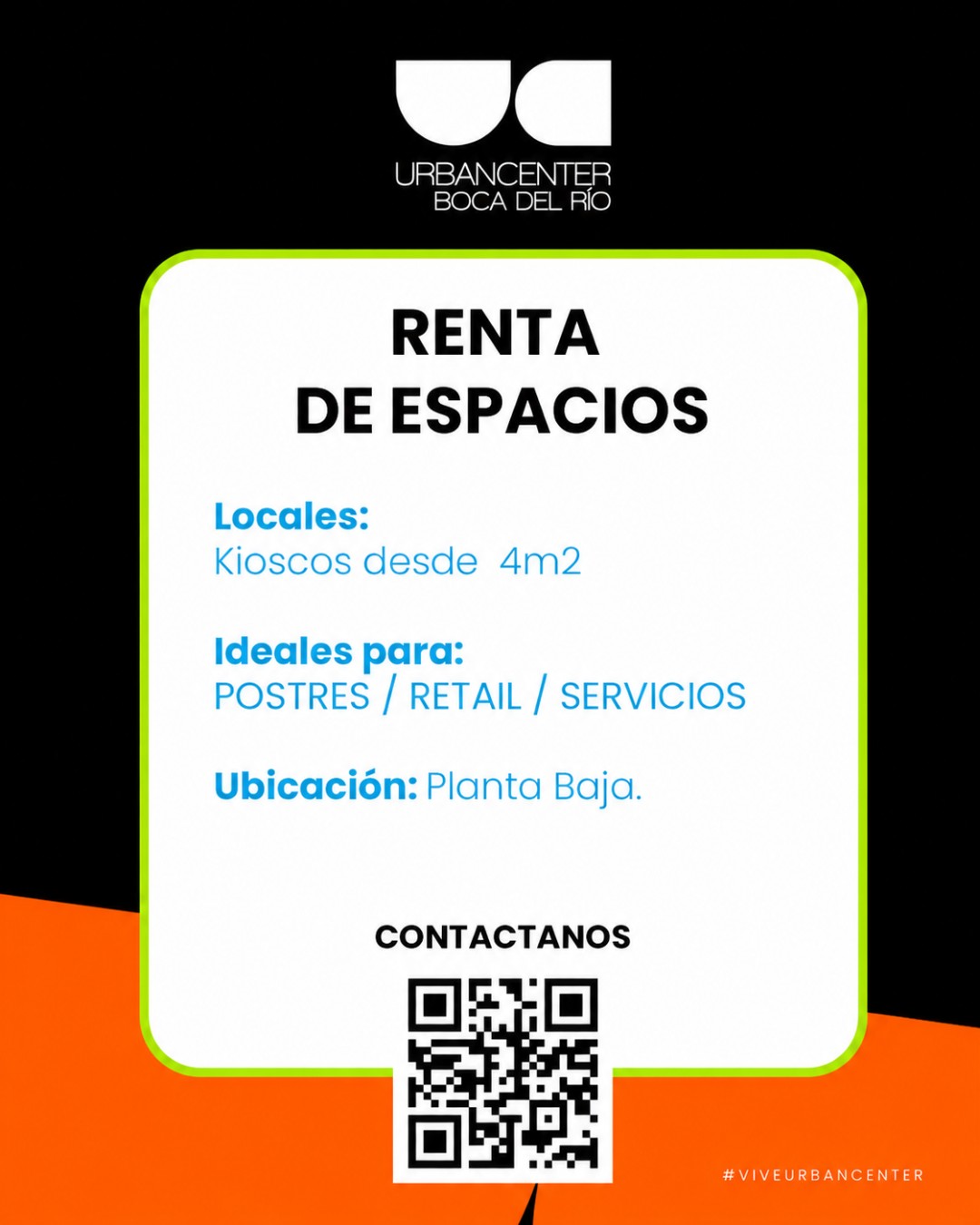 Tu espacio ideal para crecer puede estar en Urban Center Boca del Río.
Contamos con kioscos desde 4 m² en planta baja, ideales para postres, retail o servicios.
📍Urban Center Boca del Río
Calzada Juan Pablo II #1728 esquina Calz. Lázaro Cárdenas, Galaxia, C.P. 94294, Boca del Río, Veracruz.
Escanea el código y conoce más información para rentar tu espacio.
#ViveUrbanCenter #UrbanCenterBocaDelRío #RentaDeLocales #KioscosEnRenta #PlazaComercial