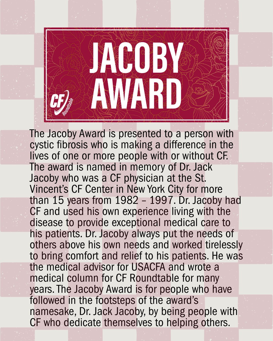 🎉Congratulations to Noor Elshaar, Nicole Kohr, and Rod Spadinger, our three recipients of the Jacoby Award!
🔹 The Jacob Award is presented to a person with cystic fibrosis who is making a difference in the lives of one or more people with or without CF.
🔹 To learn more about the history of the Jacoby Award, please visit our website at the link in our bio.
#cf #cfirl #cysticfibrosis #cfawareness Noor El