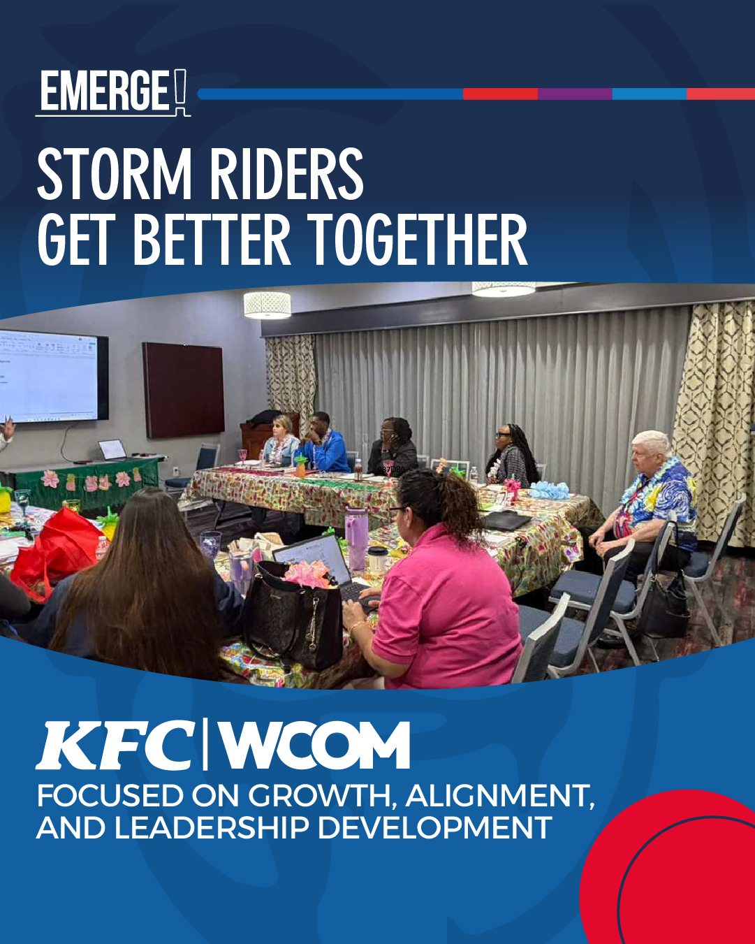 Strong teams don’t stay strong by standing still.
The recent KFC WCOM brought leaders together to learn from each other, strengthen alignment, share ideas, and continue raising the standard across the organization.
These moments matter because growth compounds when leaders stay coachable, communicate openly, and keep pushing each other forward.
Real development doesn’t happen in isolation.
It happens in rooms where people are willing to listen, challenge themselves, and keep improving together.
That’s how momentum is built.
And that’s how storm riders continue to rise.
www.emergeinc.net/about
#EmergeInc #LeadershipDevelopment #StrongTeams #TeamSuccess #OperationalExcellence #RestaurantLeadership #WinningCulture #GrowthMindset #ContinuousImprovement #KFC #WCOM #CultureMatters