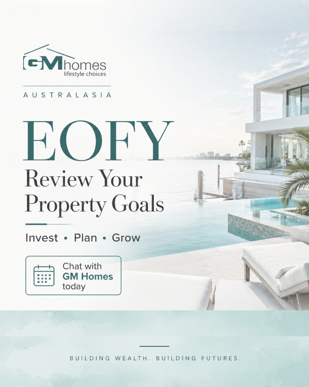 EOFY is here - and it’s the perfect time to review your property goals.
Whether you’re looking to invest, build your portfolio or better understand your finance options, GM Homes can help you make informed decisions before the new financial year begins.
Now is the time to:
✔ Review your lending position
✔ Explore property investment opportunities
✔ Plan your next move with clarity
✔ Set yourself up for the year ahead
Don’t wait until the new financial year to start planning.
Send us a message today to chat with the GM Homes team.
#GMHomesAustralasia #EOFY #PropertyInvestment #FinanceOptions #AustralianProperty #InvestingAustralia #NewFinancialYear #PropertyGoals #WealthBuilding #SmartInvesting