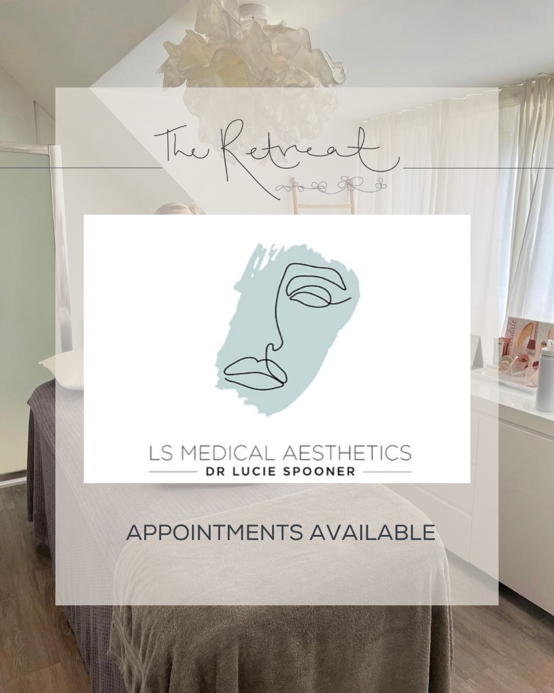 Dr Lucie will be at The Retreat offering clients the chance to book one of her wrinkle busting treatments on the following dates:
Tuesday 7th July
Tuesday 21st July
Tuesday 4th August
Tuesday 8th September
The following treatments are available to book...
Anti Wrinkle Injectables
Dermal Fillers
Injectable Skin Boosters
To book your appointment, please contact Dr Lucie directly on 07771 644420