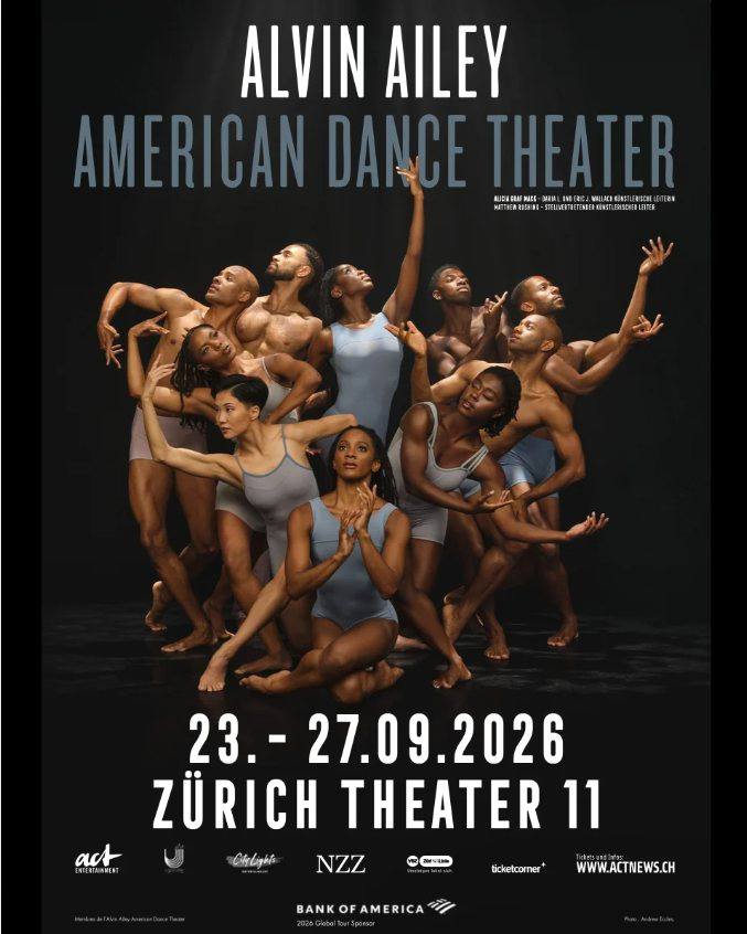 Three cities and one legendary company.
This autumn, Alvin Ailey American Dance Theater returns to Europe with an extraordinary tour celebrating movement, artistry, emotion, and cultural excellence.
A unique journeys through breathtaking choreography, powerful storytelling, and the timeless legacy of Alvin Ailey.
📍 Zurich • September 23–27 • Theater 11
📍 Brussels • October 1–4 • Forest National
📍 Paris • October 7–11 • Palais des Congrès
Whether you are a lifelong dance lover or discovering Alvin Ailey for the first time, these performances promise unforgettable moments of beauty, inspiration, and theatrical magic.
Discover both programs. Experience the full journey.
#AlvinAiley #AlvinAileyAmericanDanceTheater #EuropeanTour #Zurich #Brussels #Paris #Theater11 #ForestNational #PalaisDesCongres #ContemporaryDance #ModernDance #PerformingArts #DanceLovers #LivePerformance #WorldClassDance #ArtThatMoves #CityLightsOnTour