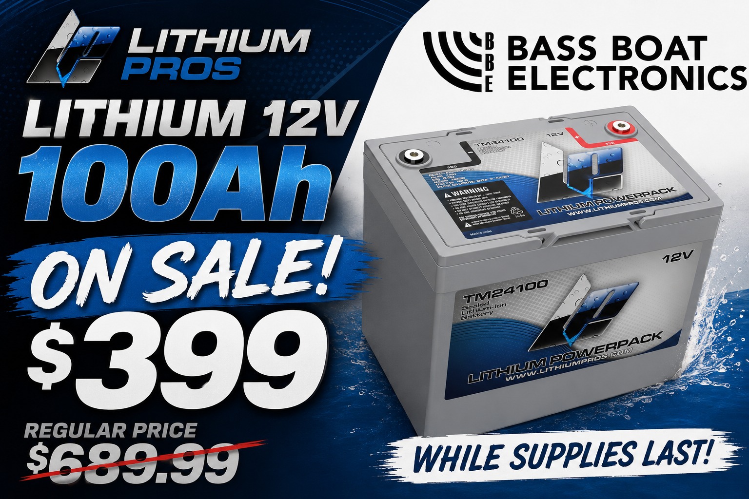 Power your electronics with the trusted Lithium Pros TM24100 12V 100Ah Lithium Battery!
💥 SALE PRICE: $399.99
💥 Regular Price: $689.99
💥 You Save: $290.99
Perfect for bass boats, marine electronics and anglers who demand reliable, long-lasting power on the water.
✅ 12V 100Ah Lithium Power
✅ Lightweight Design
✅ Longer Runtime
✅ Built-In BMS Protection
✅ Trusted Lithium Pros Performance
⏳ While supplies last!
📍 Available now!
https://www.bassboatelectronics.com/online-store/Lithium-Pros-TM24100-100Ah-BlueTooth-Lithium-12-Volt-Battery-p843883642
Don't wait, at this price, they won't last long!
#BassBoatElectronics #LithiumPros #FishingElectronics #BassFishing #MarineBattery #LithiumBattery #BassBoatLife #FishingGear #BoatElectronics #OnSale