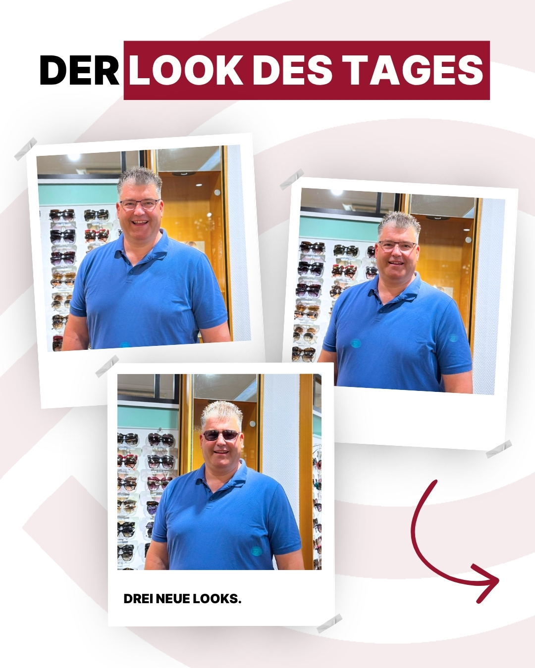 Der Look des Tages✨
Herr Lindum hat sich gleich für drei neue Begleiter im Alltag entschieden 😍
Mit einer neuen Gleitsichtbrille, einer komfortablen Office-Brille und einer stylischen Sonnenbrille ist er für jede Situation bestens ausgestattet☀️
Besonders gefreut hat uns die nette und entspannte Beratung – so macht die Auswahl neuer Brillen richtig Spaß! 😄
Die Fassungen von Etnia Barcelona und BOSS sorgen dabei für den perfekten Mix aus Komfort, Qualität und Stil.
Welches Modell wäre euer Favorit? 👇
#bauroptik #lookdestages #etnia #boss #gleitsichtbrille