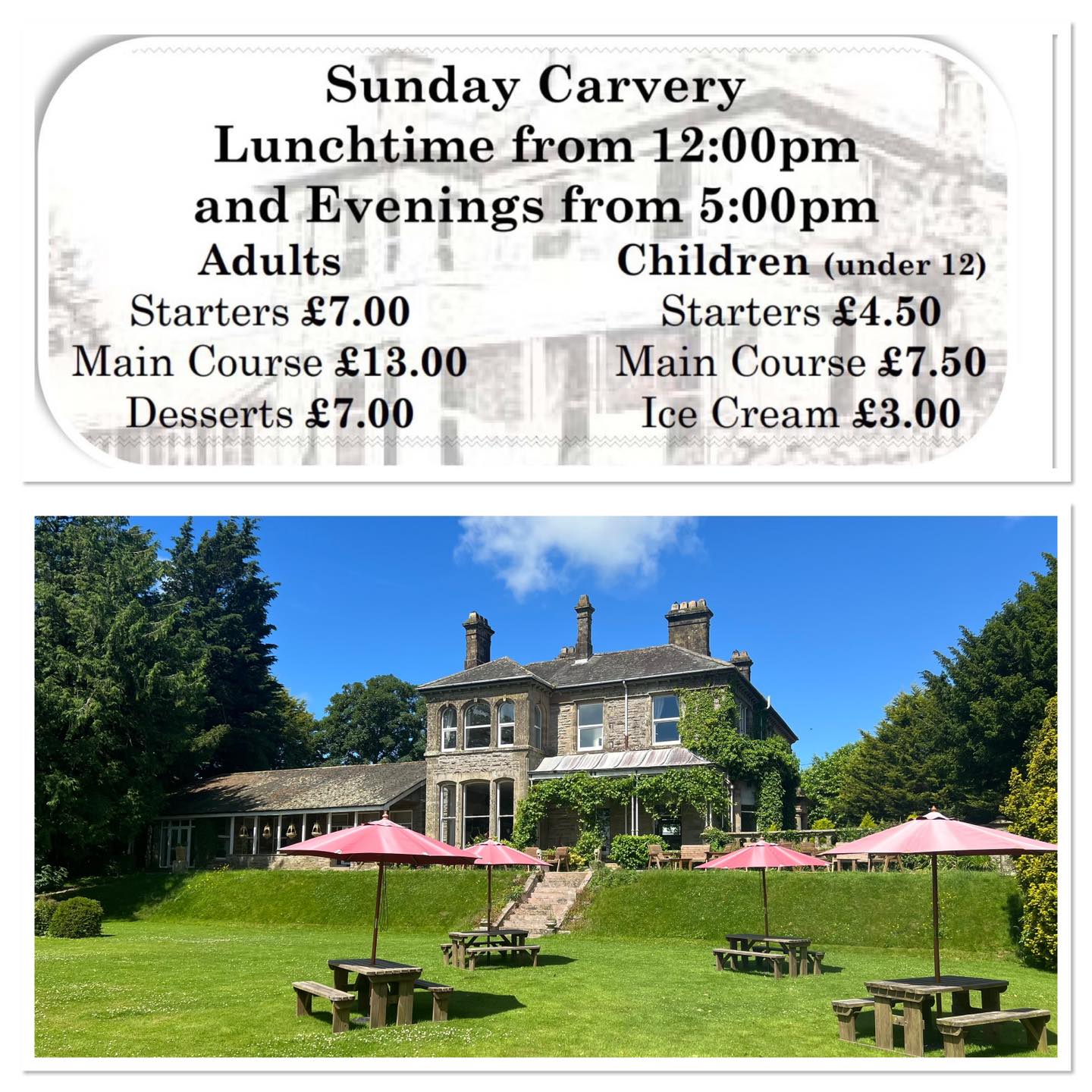 SUNDAY CARVERY
serving today :
Sunday Afternoon from 12pm and Evening from 5pm
Tomorrows meats are - Beef, Chicken, Ham, Cumberland Sausage and Steak Pie
Takeaways available
Call or message to book now
01900 824400 #booknow #sundaylunch #ʙᴏᴏᴋɴᴏᴡ #SundayLunchVibes