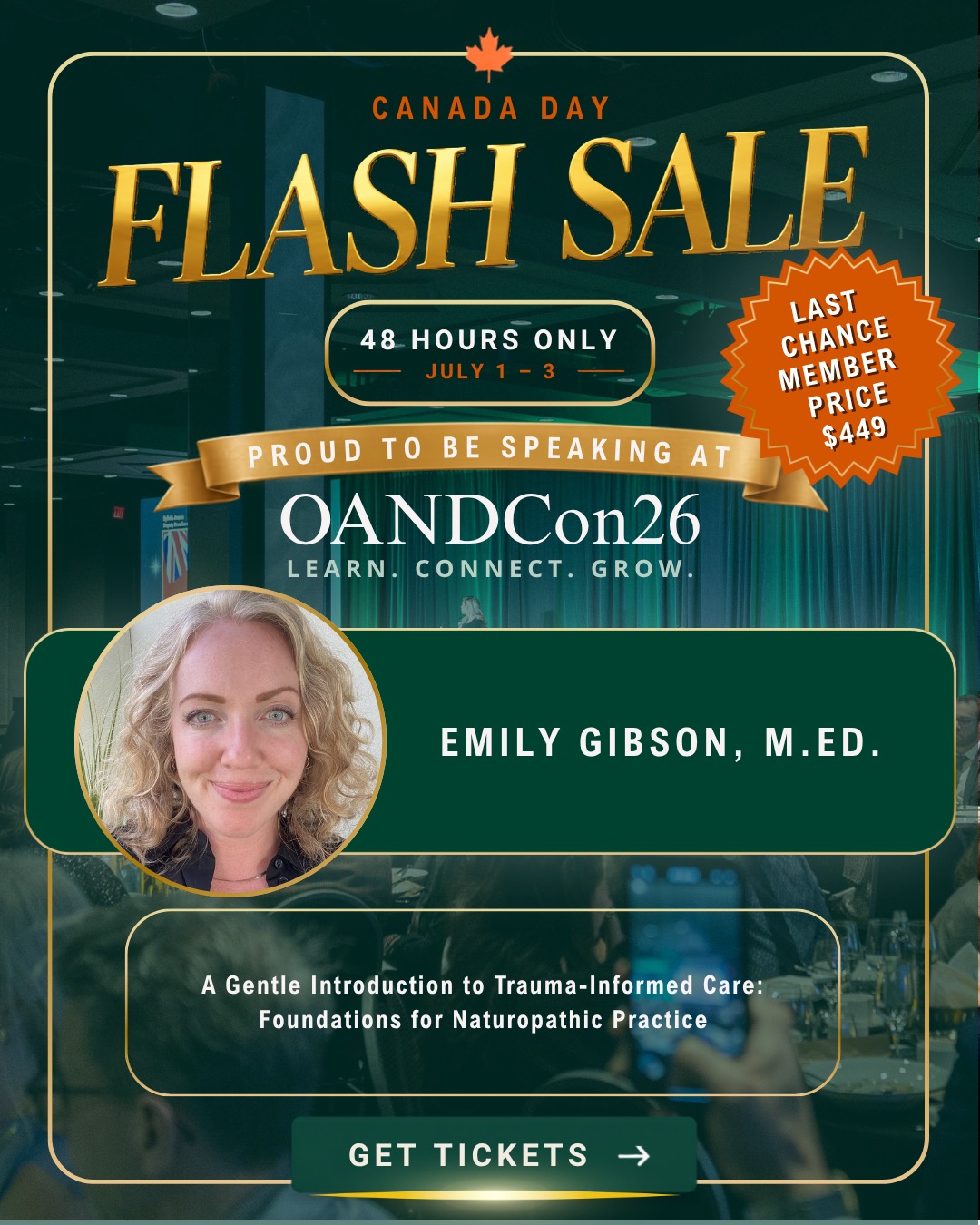 I'm proud to be speaking at OANDCon2026: IGNITE this October, and I'd love to see you there.
This year's conference is something special. Ontario's naturopathic community is gathering at a pivotal moment for the profession, and the education lineup is the strongest it's ever been.
OAND is offering a last chance Canada Day Flash Sale of 25% off from July 1–3 only. Don't miss it.
For just $449, you can earn a significant number of Category A CE credits toward your CONO requirements, collaborate with this incredible community, a full and exciting trade show floor all while supporting the Association that is advocating for you!
To register, head to oand.org/events/oandcon26
#OANDCon2026 #IGNITE #NaturopathicMedicine #NaturopathicDoctor #OntarioND #OANDCon #continuingeducation