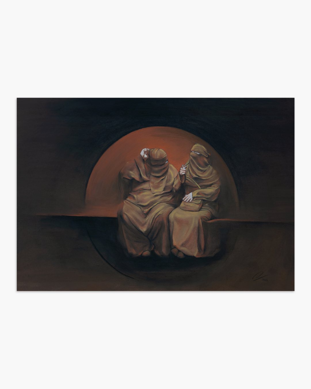 Verschleierter Dialog
42 x 59,4 - Papier
Pastellkreide
2023