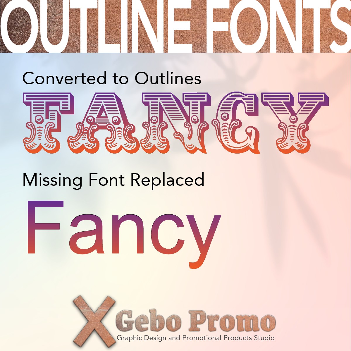 Quick design tip: "outline your fonts" doesn't mean what it sounds like.
When a printer asks you to outline your fonts (or "convert text to curves"), people picture hollow, edges-only letters. Not it. Outlining converts your live text into vector shapes. The letters look exactly the same, solid and filled, they just stop being editable text and become frozen artwork.
Why bother? So the printer doesn't need your exact font installed. No font, no problem, no surprise Arial swap on your beautiful script.
One tip: always keep an editable copy for yourself before you outline, since you won't be able to retype or restyle text once it's converted.
Need a hand getting your file print ready? Contact us!
#graphicdesign #designtips #printtips #typography