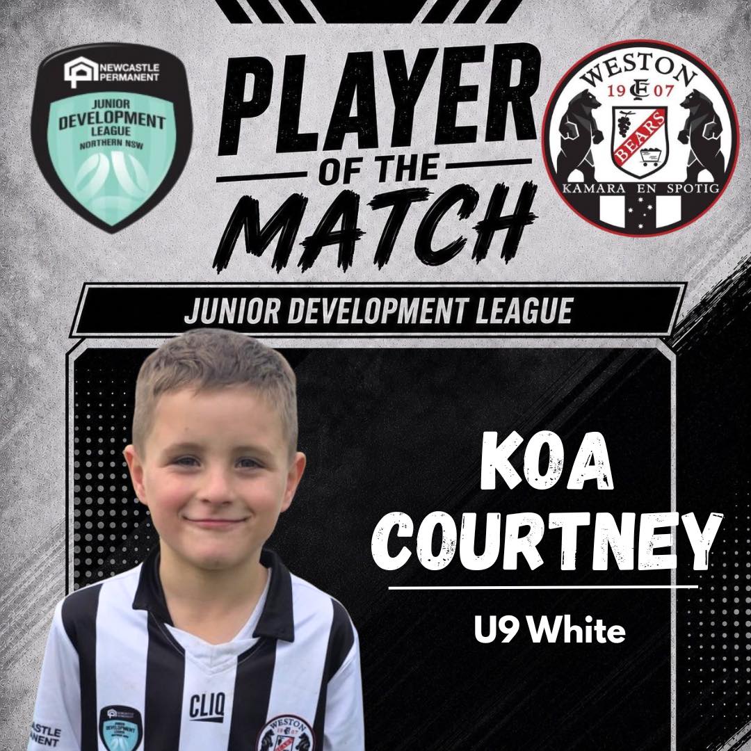 Congratulations to our Round 14 JDL Players of the Match! 🐻🖤🤍
Hunter City Motor Group Weston Workers Club Debra Ford - Stone Real Estate Weet-Bix intrinsic_tiling TCM Electronics Pty. Ltd. Booth Contracting Pty Ltd