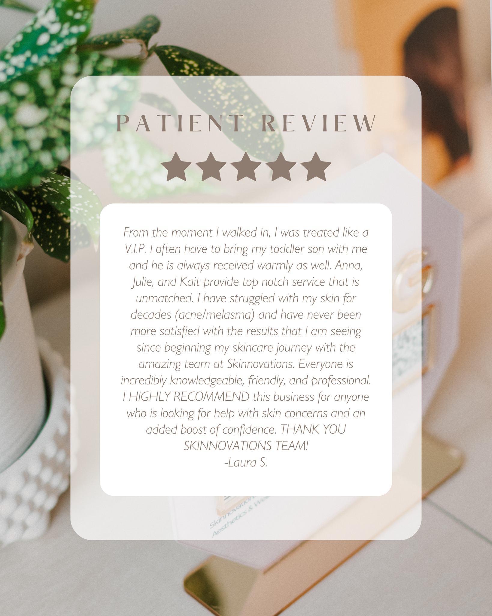 Nothing means more to us than hearing stories like thisđ¤â¨
Helping our patients feel confident in their skin is at the heart of everything we do, and weâre so grateful for the trust our clients place in us throughout their skincare journey.
Thank you for your kind words and for allowing us to be part of your journey. Reviews like this remind us exactly why we do what we dođĽ°â¨
#Skinnovations #Wausau #Minocqua #MedicalAesthetics #NursePractitioner #PatientReview