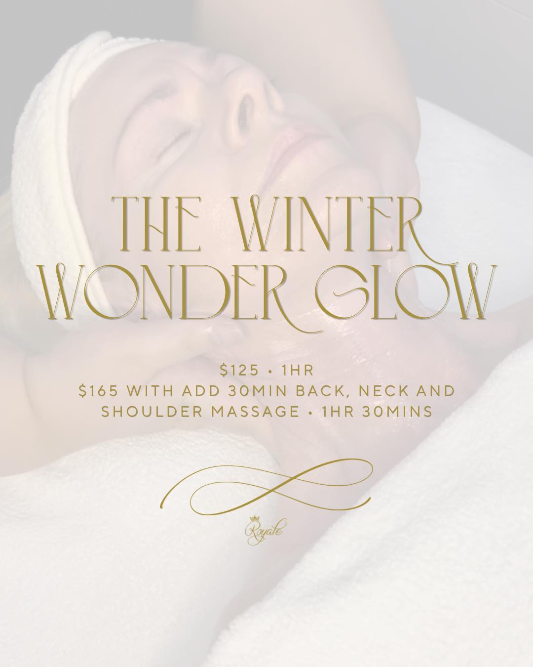 ❄️ Escape the winter chill with our Winter Wonder Glow ❄️
Take a well-deserved moment to unwind with our indulgent seasonal treatment, designed to leave you feeling relaxed, refreshed and glowing from head to toe.
Your Winter Glow Retreat includes:
🤍 A warm foot soak & exfoliating scrub
🤍 A personalised glow-boosting facial
🤍 A nourishing hydrating mask
🤍 A complimentary foot massage while your mask works its magic
Want to make it even more luxurious? Upgrade your experience with a relaxing back, neck & shoulder massage.
✨ Winter Wonder Glow • $125 (1hr)
✨ With Back, Neck & Shoulder Massage • $165 (1hr 30mins)
Click the link below to book online under “SPECIALS” ⬇️
https://bookings.gettimely.com/royalebeautytherapy/book
T&C apply. Not to be used in conjunction with any other offer or loyalty card rewards.