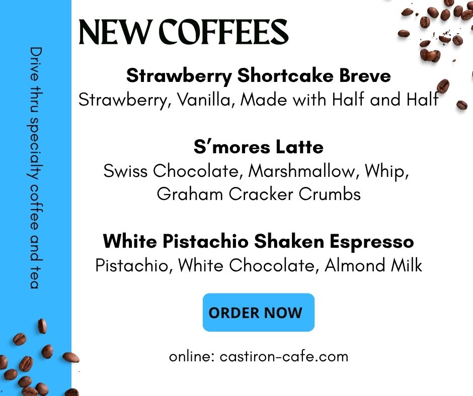 Hot or Iced? Regular or Decaf?
How will you order from our new summer lineup? ✨✨✨
🚗1386 Old Airport Rd. Bristol, VA
📲castiron-cafe.com
📞276-285-2200