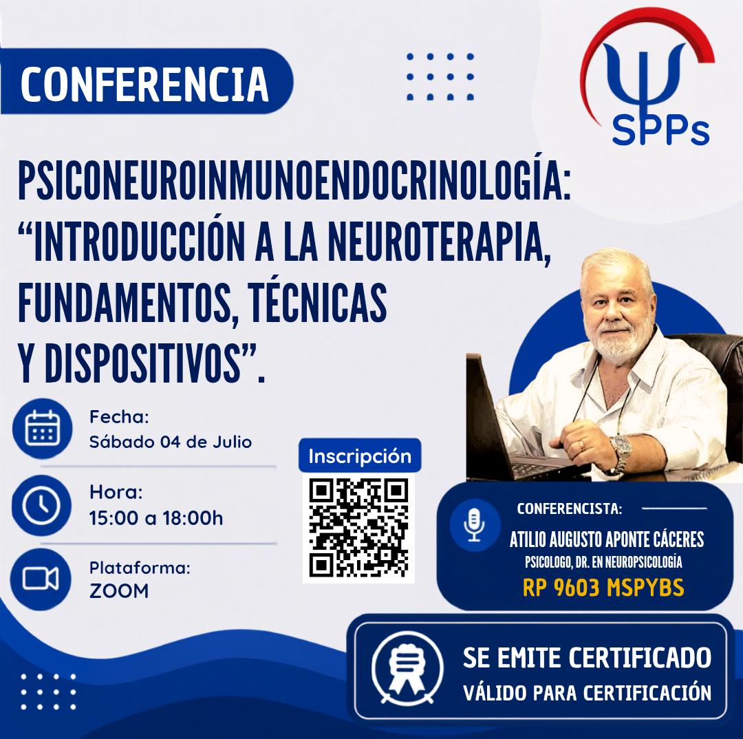 La Universidad del Cono Sur de las Américas declara de interés académico la conferencia "Psiconeuroinmunoendocrinología: Introducción a la Neuroterapia, Fundamentos, Técnicas y Dispositivos" organizada por la Sociedad Paraguaya de Psicología.
Estudiantes de la UCSA presentar su certificado para la asignación de las horas de extensión.
🗓️ Sábado 04 de julio
🕒 15:00 a 18:00 h
💻 Modalidad virtual (Zoom)
👨🏫 Conferencista: Atilio A. Aponte C., (Psicólogo, Dr. en Neuropsicología)
📝Inversión e inscripción en el link o escanea el QR: https://forms.gle/9oUmieZ5kpwzLi297
📜 Incluye certificación digital (válidos para recertificación 3h)
#UCSA El futuro está en tus manos 🙌