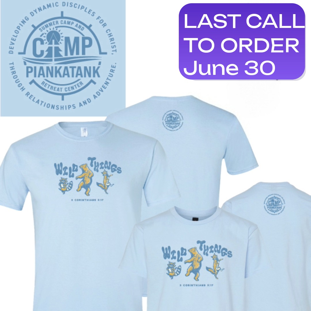 Tomorrow is the last day to pre-order your camp t-shirt. After pre-orders, only limited quantities and sizes are available in the camp store.