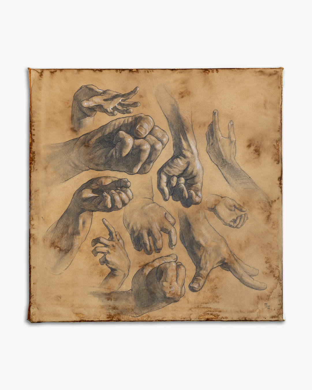 Hand Study
35 x 35 - Papier auf Holz
Caffee, Graphit
01/2026