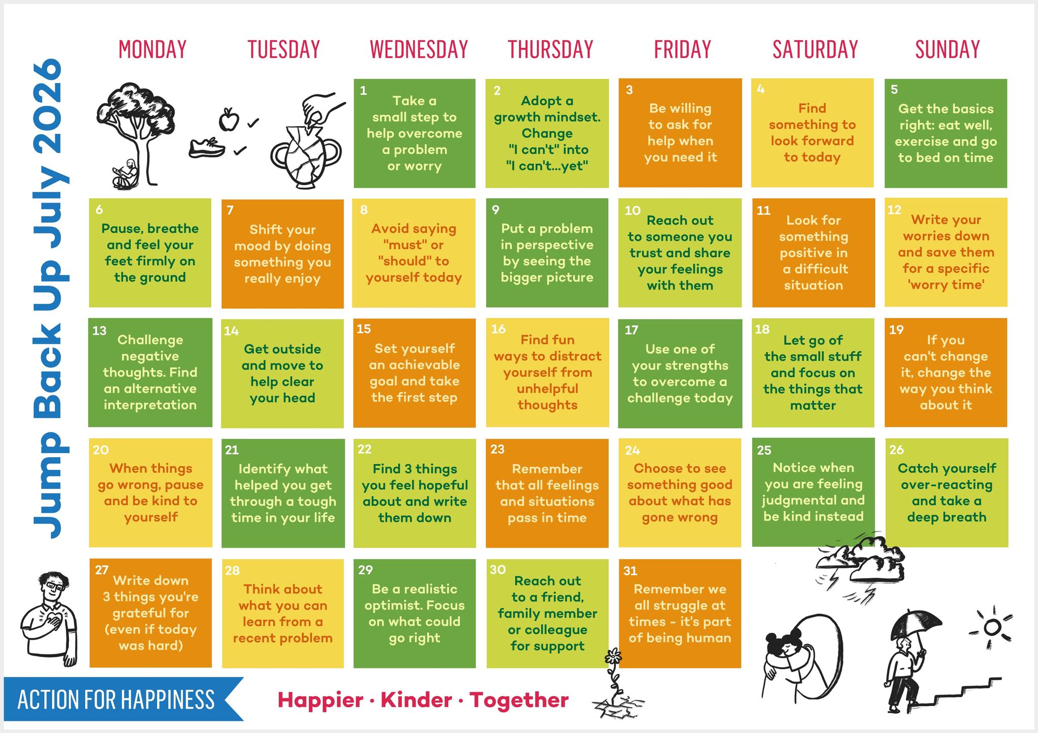 Do you follow @actionhappiness?
As lone workers and busy celebrants, our mental and physical health is important.
We love these daily reminders of happiness, kindness and community.
Today's is especially great for those of you who are quieter than you'd like, or just beginning your adventure into celebrancy.
From 'I can't!' to 'I can't ... yet!'
What can't you do yet?
We may be able to support you to get there 🧡
#celebrantsupport
#celebrantadvocate
#celebrantlife
#celebrantcircle