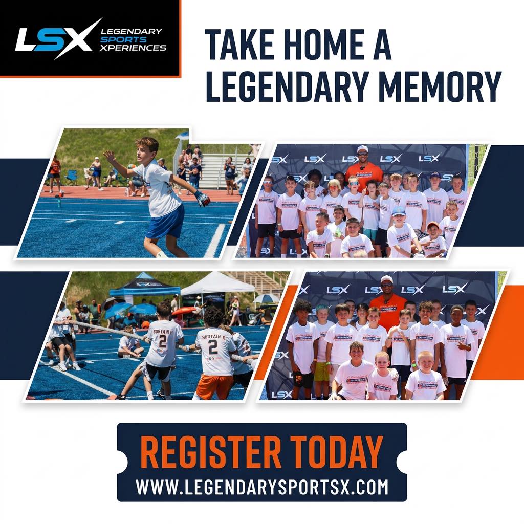 Take home more than new skills—take home a memory that lasts a lifetime. 🏈
From learning directly from the pros to competing alongside new friends, every moment at LSX is designed to inspire confidence, build character, and create unforgettable experiences.
📸 Train hard.
🤝 Make connections.
🏆 Create memories.
The next legendary experience starts with you.
🔥 Register today and secure your spot:
https://www.legendarysportsx.com/pro-player-camps
#LegendarySportsX #LSX #FootballCamp #YouthFootball #TrainWithThePros #FutureAthletes #TakeHomeALegendaryMemory #FootballExperience #NextGenerationAthletes