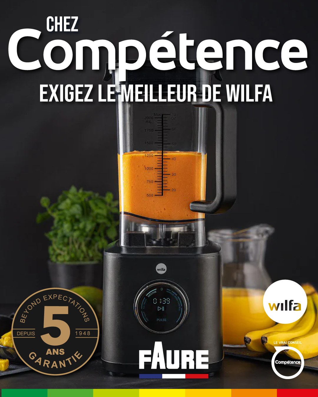 🥤✨ Exigez le meilleur pour vos préparations maison !
Avec le blender WILFA, réalisez facilement smoothies, jus, soupes ou préparations glacées grâce à un appareil aussi performant qu'élégant 👍
Puissance, précision et design nordique se réunissent pour vous accompagner au quotidien en cuisine, que ce soit pour vos recettes du matin ou vos envies gourmandes de l'après-midi 🍓🍌
🛡️ Et parce que la qualité se mesure aussi dans le temps, profitez d'une garantie de 5 ans pour cuisiner en toute sérénité.
💥 Découvrez toute l'expertise WILFA dans vos magasins Compétence !
https://www.magasinscompetence.fr/
#MagasinsCompétence #Wilfa #Blender #Cuisine #SmoothieMaison #PetitElectromenager #DesignNordique #Garantie5Ans #LeVraiConseil