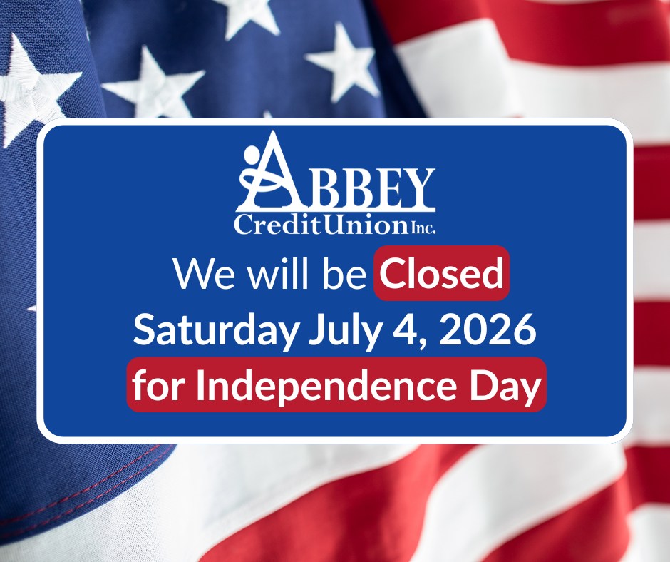 We will be closed on Saturday, July 4th in observance of Independence Day.
While our branches will be closed, ATMs and Online Banking will remain available for your convenience. We'll reopen with normal business hours on Monday, July 6th at 9am. Wishing everyone a safe and happy Fourth!