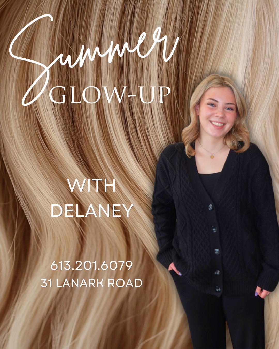 Your summer glow-up starts with your hair. ☀️✨
Fresh layers. Brighter colour. Healthier ends. Better hair days.
If your hair is feeling a little tired after winter and spring, now's the perfect time to book with Delaney for a customized summer refresh.
#613hair #newlook #perthontario #freshhair