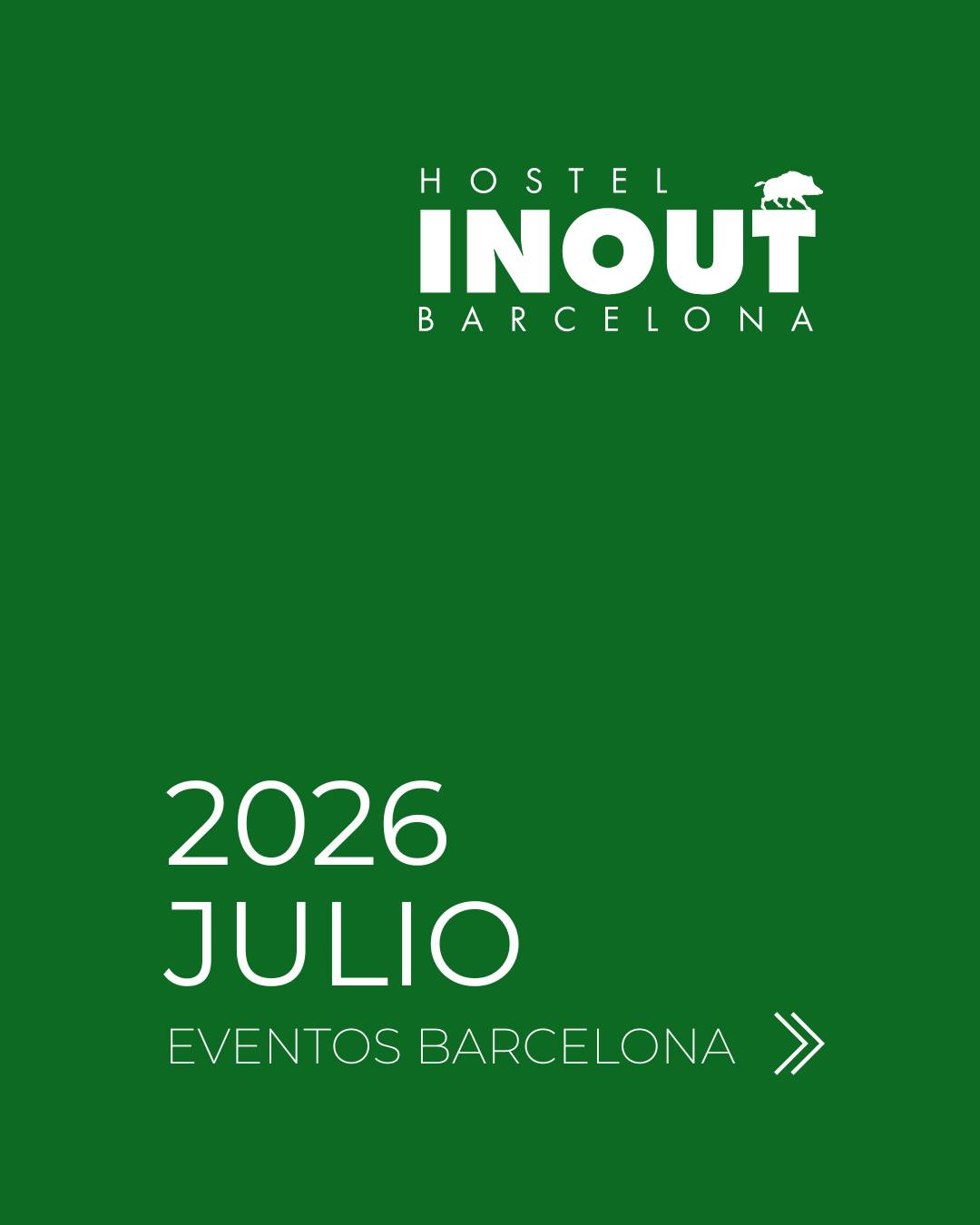 Julio en Barcelona 🔥
Festa Major del Tour, Sala Montjuïc y Pride BCN: cultura, cine al aire libre y celebración nonstop.
Descansa en INOUT 🌿
Juliol a Barcelona 🔥
Festa Major del Tour, Sala Montjuïc i Pride BCN: cultura, cinema a la fresca i celebració nonstop.
Descansa a INOUT 🌿
July in Barcelona 🔥
Festa Major del Tour, Sala Montjuïc and Pride BCN: culture, open-air cinema and nonstop celebration.
Unwind at INOUT 🌿
#Barcelona #INOUTHostel #BarcelonaEvents