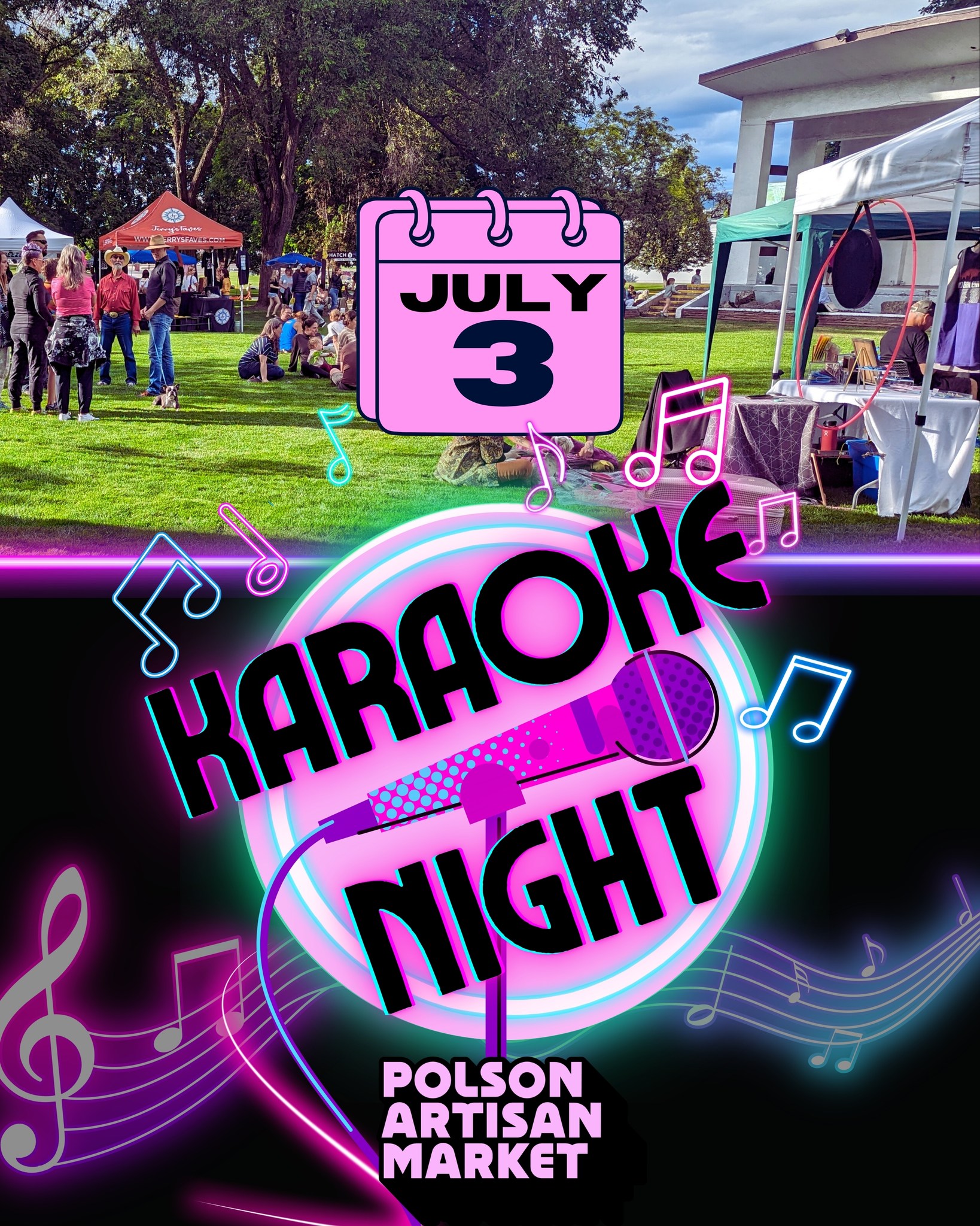 This FRI-YAY we are bringing back a community fav - Karaoke night is back at the market! Come down and pick a song and sing your heart out at the park!