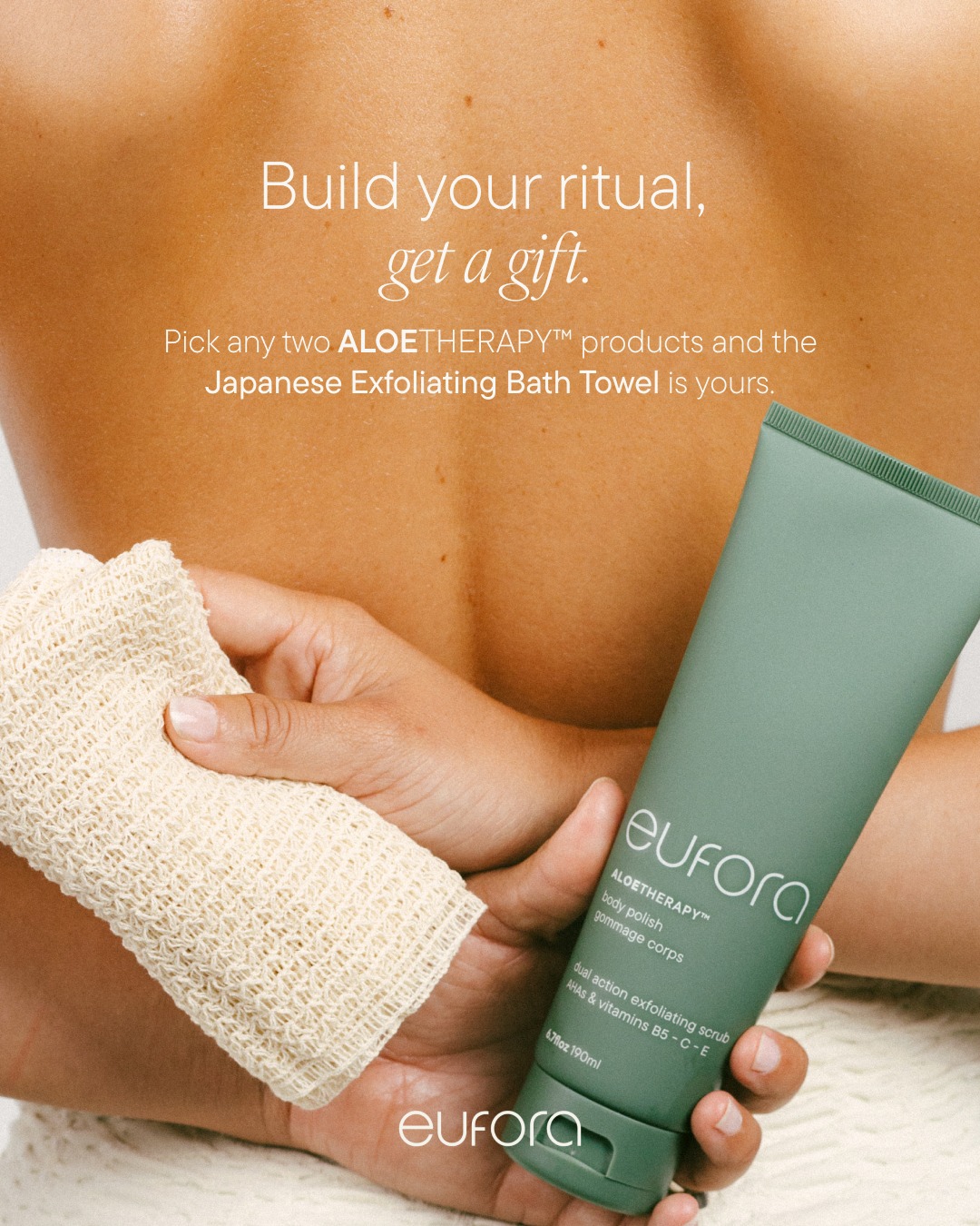 Haven’t experienced Eufora’s Aloetherapy Body Care yet? There’s no better time to fall in love with it.
Made with 100% active ingredients and 0% fillers, these products deliver real results you can see and feel. For a limited time, purchase any 2 Aloetherapy products and receive a FREE Japanese Exfoliating Towel to elevate your self-care routine.
Whether you’re soaking up the sun outdoors or maintaining a glow from a tanning bed, Aloetherapy helps keep your skin deeply hydrated, your tan looking richer and longer-lasting, and your skin feeling unbelievably soft and healthy.
Trust us—your skin will thank you.
#selfcare #skinrituals #perthontario #613hair