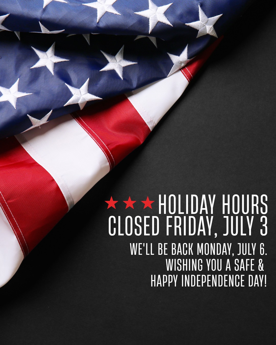 As we celebrate Independence Day, our team will be taking time to enjoy the holiday with family and friends.
Our office will be closed Friday, July 3, and we'll resume normal business hours on Monday, July 6.
If you've been thinking about a remodeling or custom home project, feel free to leave us a message. We'll respond as soon as we return.
From all of us at Reliance Construction Group, we wish you a safe, relaxing, and happy Fourth of July weekend!