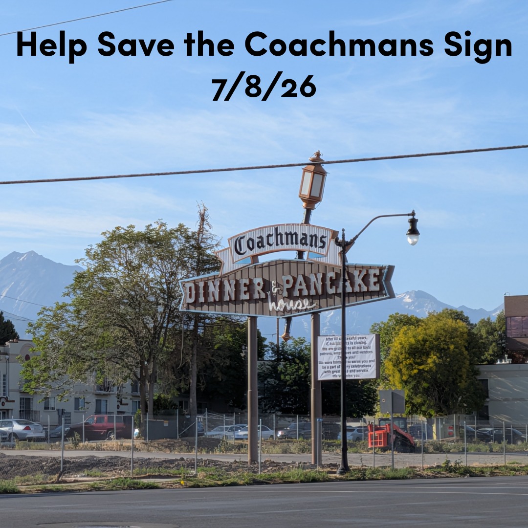 The Coachman's sign lit up State Street for decades. Now it's our chance to give back.
Come join us and the @libertywells_slc on Wednesday, July 8, from 4:00 to 6:00 pm at Manny's Neighborhood Bar (1704 S Main St) for an evening with Lisa Michele Church, author of Vintage Signs of Utah. She will explain why vintage signs like the Coachman's, with its lantern and neon letters, are worth saving and how you can help fund the sign's rescue before the end-of-July removal deadline.
Registration is open. The link is in our bio. Hope to see you at Manny's.
