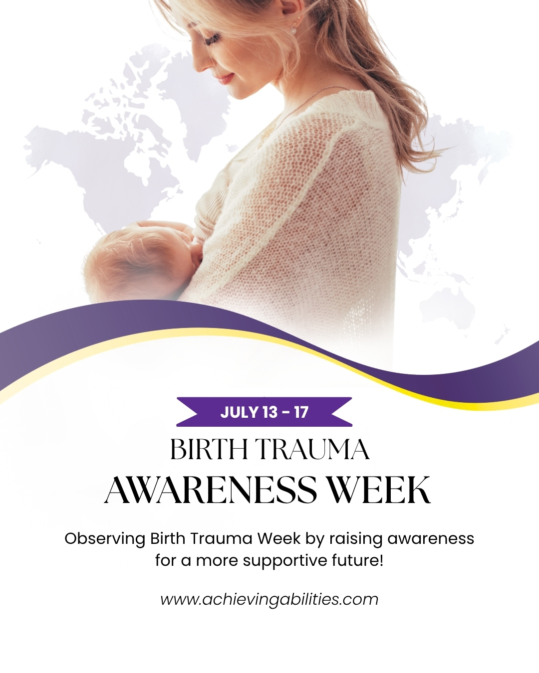 You are seen, and your story matters. 💜
July 13–17 is Birth Trauma Awareness Week. At Achieving Abilities LLC, we know that the journey into parenthood doesn't always look the way you imagined. For many families navigating autism and developmental delays, the beginning of their child's story may have involved difficult medical experiences, NICU stays, or birth trauma.
We want to take a moment to honor the incredible strength of the parents in our Utah community. Your mental health matters. Navigating past trauma while advocating for your child's present needs is heavy work, and you are doing an amazing job.
Our in-home ABA Services isn't just about building skills for your child—it's about creating a safe, comfortable, and supportive environment for your whole family to thrive. 🏡✨
#BirthTraumaAwarenessWeek #AchievingAbilitiesLLC #UtahMoms #NICUParents #UtahABA #AutismSupportUtah #MentalHealthMatters