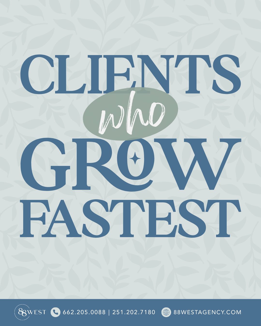The clients who see the biggest results usually have one thing in common: they treat marketing like a partnership! 🫱🏼🫲🏽
Great marketing isn't something that happens to a business—it's something we build with a business. And when collaboration is strong, the results speak for themselves.
-
📞 662.205.0088 | 251.202.7180
💻 88westagency.com
-
#88West #88WestAgency #NorthMS #ALGulfCoast #MSGulfCoast #TupeloMS #StarkvilleMS #HuntsvilleAL #GulfShoresAL #FairhopeAL #MarketingAgency #DigitalMarketing #BrandDesign #WebDesign #SocialMediaMarketing #ProfessionalPhotography #EmailMarketing #ContentCreation #BusinessGrowth #MarketingPartnership #ClientSuccess