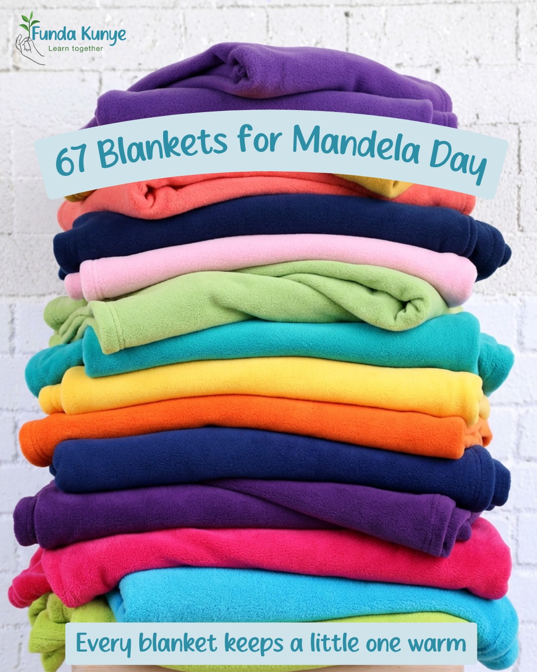 π§‘ Blanket Drive for Little Ones This Winter π§‘
Can you help us collect at least 67 blankets this Mandela Day?
Every blanket keeps a little one warm.
Donate now and be part of the change! We will distribute the blankets to the little daycares that we support in IY and Hangberg, Hout Bay.
Together, we can ensure that every child feels warm, cared for, and ready to learn this winter.
DM us or leave a comment and we will share the drop off point with you.
#67Blankets #MandelaDay #MakeADifference #EarlyChildhoodDevelopment #FundaKunye