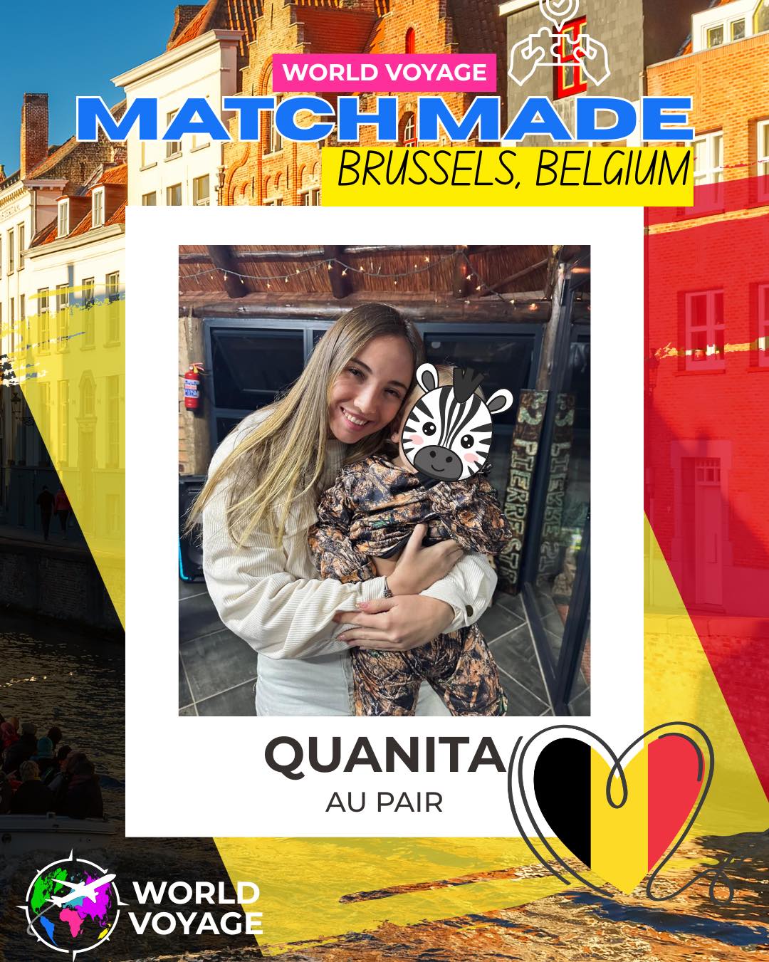 Another match made! 🎉
Quanita has matched with a wonderful host family in Brussels, Belgium, and her au pair adventure is about to begin. 🇧🇪
Did you know Brussels is famous for its incredible waffles, chocolate, and over 80 museums?
On her days off, Quanita will be exploring, visiting local markets, discovering hidden cafés, and experiencing everything this vibrant European capital has to offer.
Congratulations, Quanita! Wishing you an unforgettable year filled with new friendships, amazing travel opportunities, and memories that will last a lifetime. We can’t wait to follow your journey! ❤️✈️
#WorldVoyage #MatchMade #AuPairLife #Belgium #TravelAbroad
