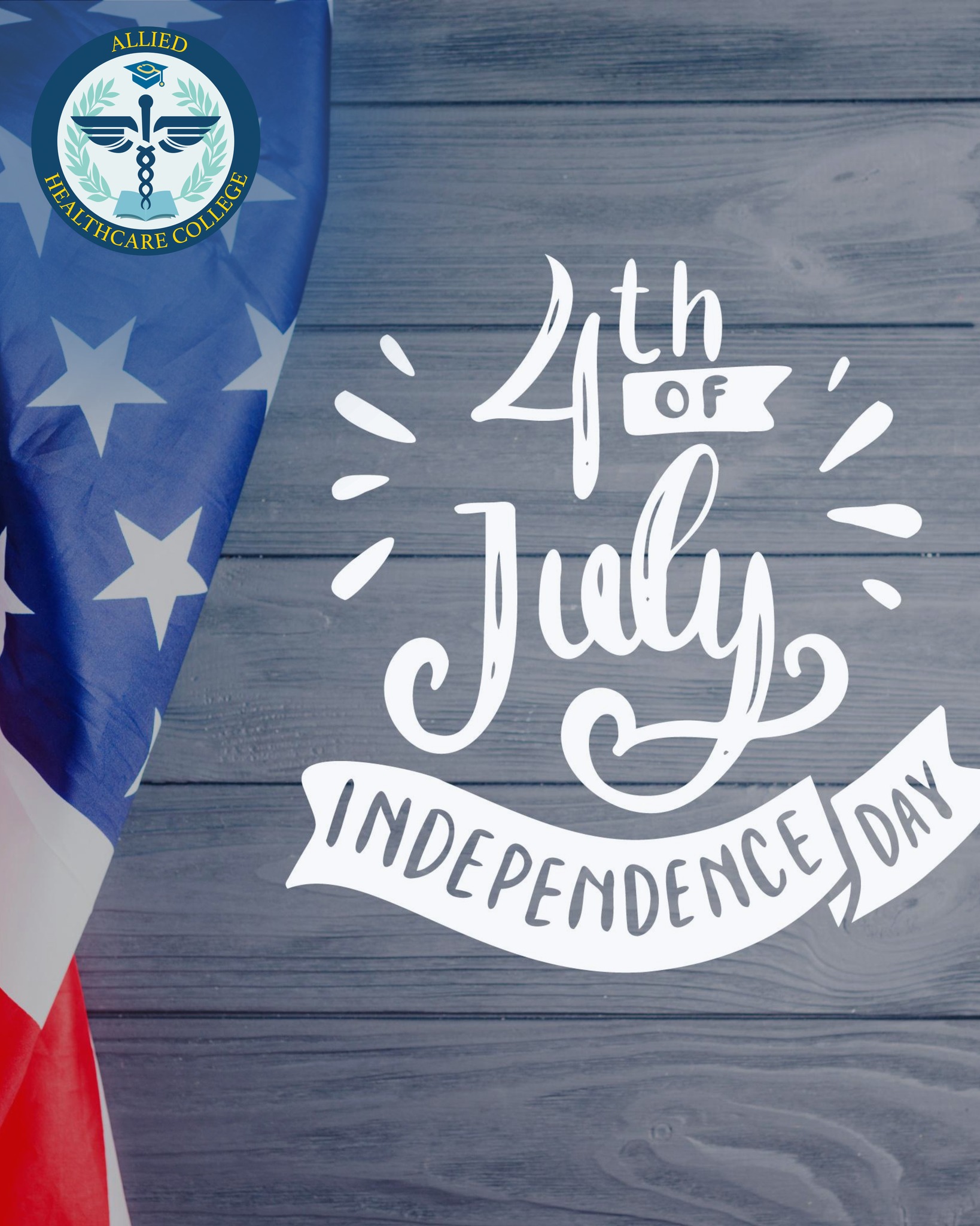 Happy Fourth of July from Allied Healthcare College! 🇺🇸 ❤️🤍💙
Today, we celebrate the spirit of freedom, unity, and the opportunities that inspire us to learn, grow, and serve our communities.
As we honor Independence Day, we're especially grateful for the dedicated healthcare professionals and first responders who work tirelessly to keep our communities safe and healthy—even on holidays.
Wishing our students, faculty, staff, alumni, and community a safe, joyful, and memorable Fourth of July!
Happy Independence Day! 🇺🇸🎆
#FourthOfJuly #IndependenceDay #AlliedHealthcareCollege #FutureHealthcareProfessionals #NursingAssistant #Community #HealthcareHeroes