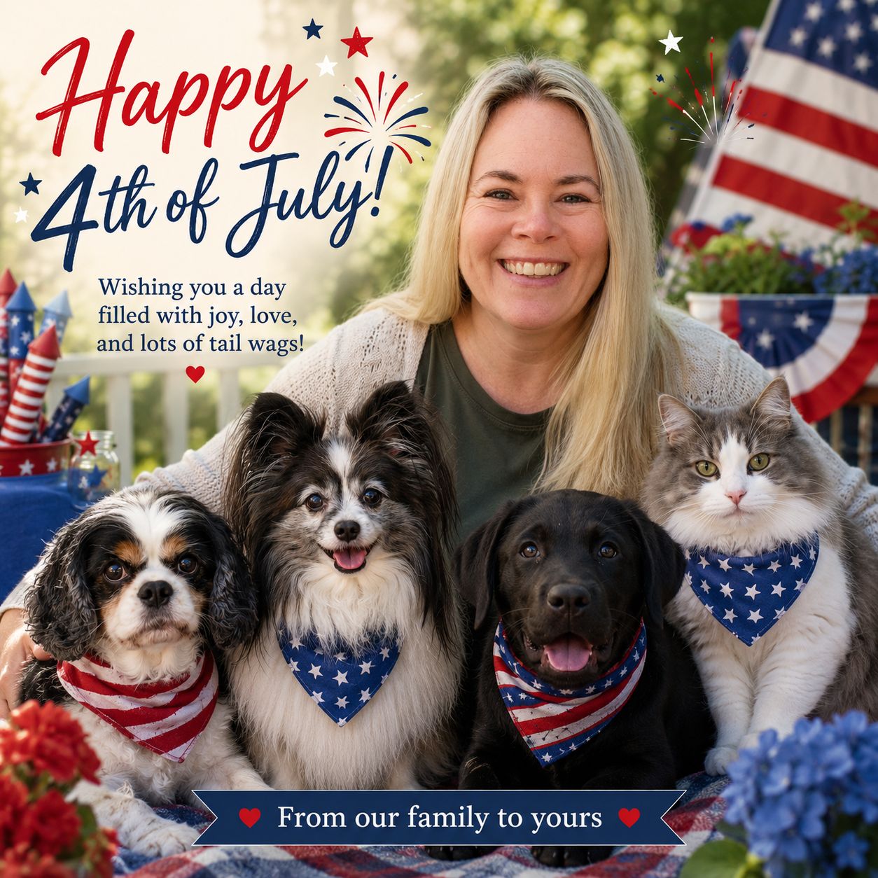 Wishing everyone a safe and relaxing 4th of July. Take a moment and reflect on alll of the amazing people and animals in your life.🐾❤️🙏