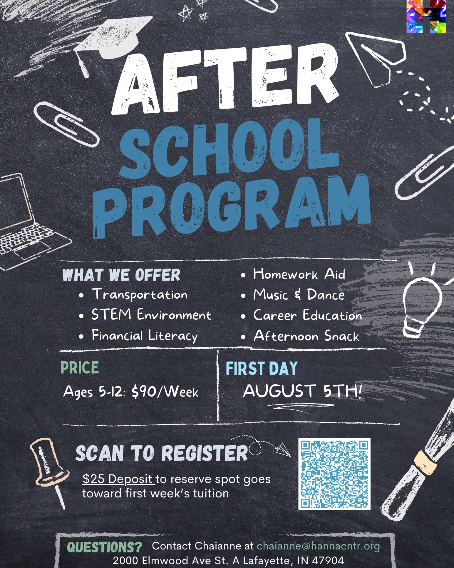 If you haven't already, don't forget to sign up your child for our After-School Program! #hannacommunity #lafayetteindiana