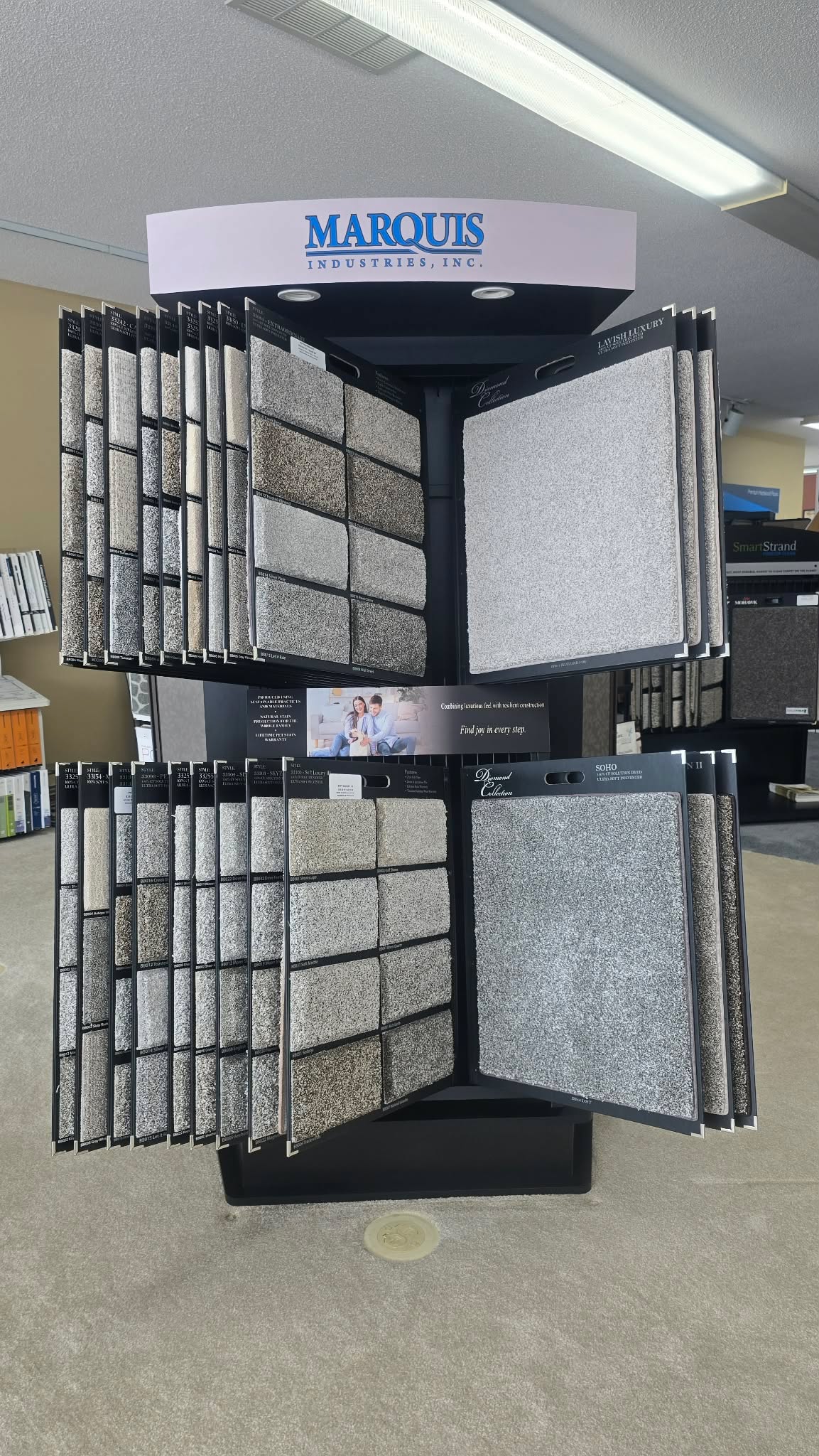 House of Decor proudly offers carpet from Marquis Industries, a trusted name in quality, comfort, and style. With a wide selection of colors, textures, and patterns, Marquis carpet brings warmth and beauty to bedrooms, living rooms, family rooms, and more.
Designed for everyday living, Marquis Industries carpet combines lasting performance with soft, comfortable finishes that make any space feel like home. Serving Rochester, Fulton County, and Northern Indiana with professional flooring sales and installation.
Visit our showroom to explore Marquis Industries carpet samples and find the perfect flooring for your next home update.