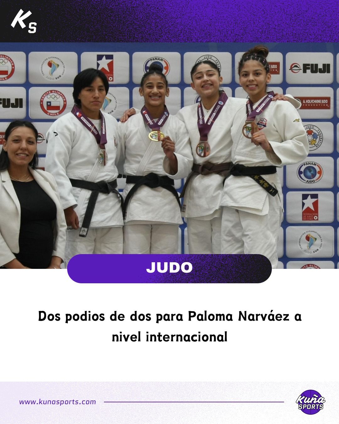 ¡Dos al hilo!😎
🥉Después de conquistar la medalla de bronce en el Open Panamericano de Buenos Aires, Paloma Narváez volvió a subir al podio.
🥉Esta vez, en el Campeonato Sudamericano Senior Chile 2026, donde también conquistó el bronce.
👏🏻¡Felicitaciones Palo!
#KuñaSports💜