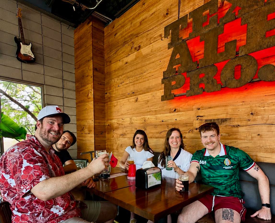 One of our favorite things about the World Cup has been watching everyone become teammates for 90 minutes. Friends cheering for different countries, beers, laughs, and a room full of people who simply love the game.
Today we get one last Round of 16 doubleheader before the quarterfinals begin and it starts with 🇦🇷 Argentina vs. Egypt 🇪🇬 at 12 PM.
We open at 1 PM, so we’re jumping in right as the match is getting good with $1 drafts from 1:00–1:59 PM. That's right one 12oz beer will cost you $1 and we're calling it the $1 Beer Hour until we think of something more clever. 😏🍺
Stick around for 🇨🇭 Switzerland vs. Colombia 🇨🇴 at 4 PM as the last quarterfinal spot gets decided. 👀
Whether you're cheering for your home country, following an underdog, or just love the energy this tournament brings, we'd love to spend the day with you. Grab a pint, settle in, and let's enjoy one more unforgettable day of Round of 16 soccer together. 🏆 ⚽️